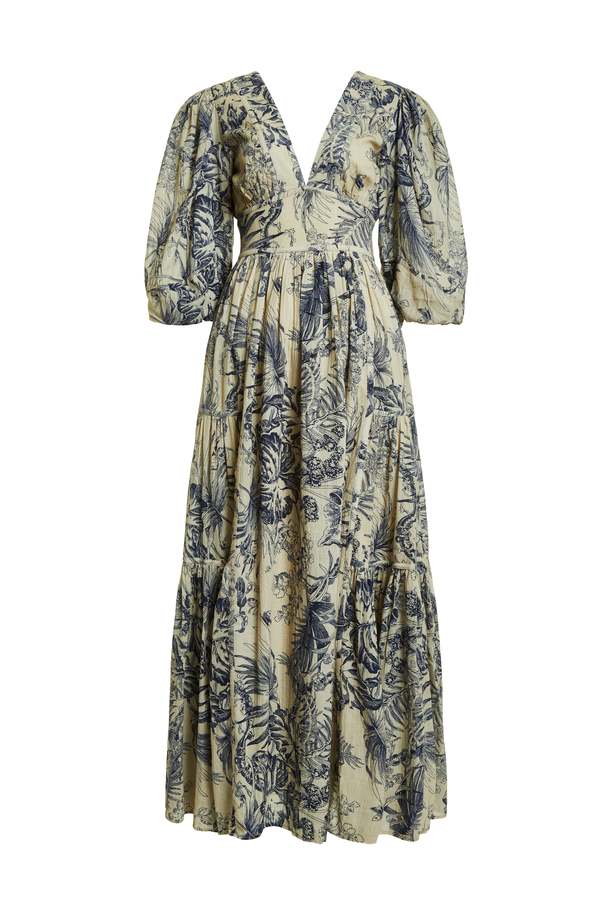 Love The Label Elise Maxi Dress - Ecru Multi | Garmentory