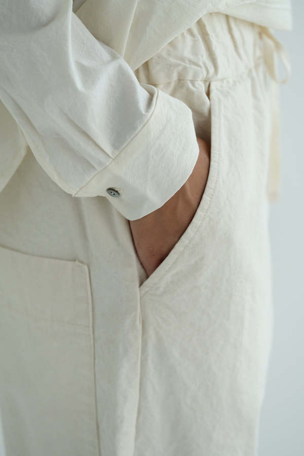 Album di Famiglia Wide & Short Trousers RC - Natural