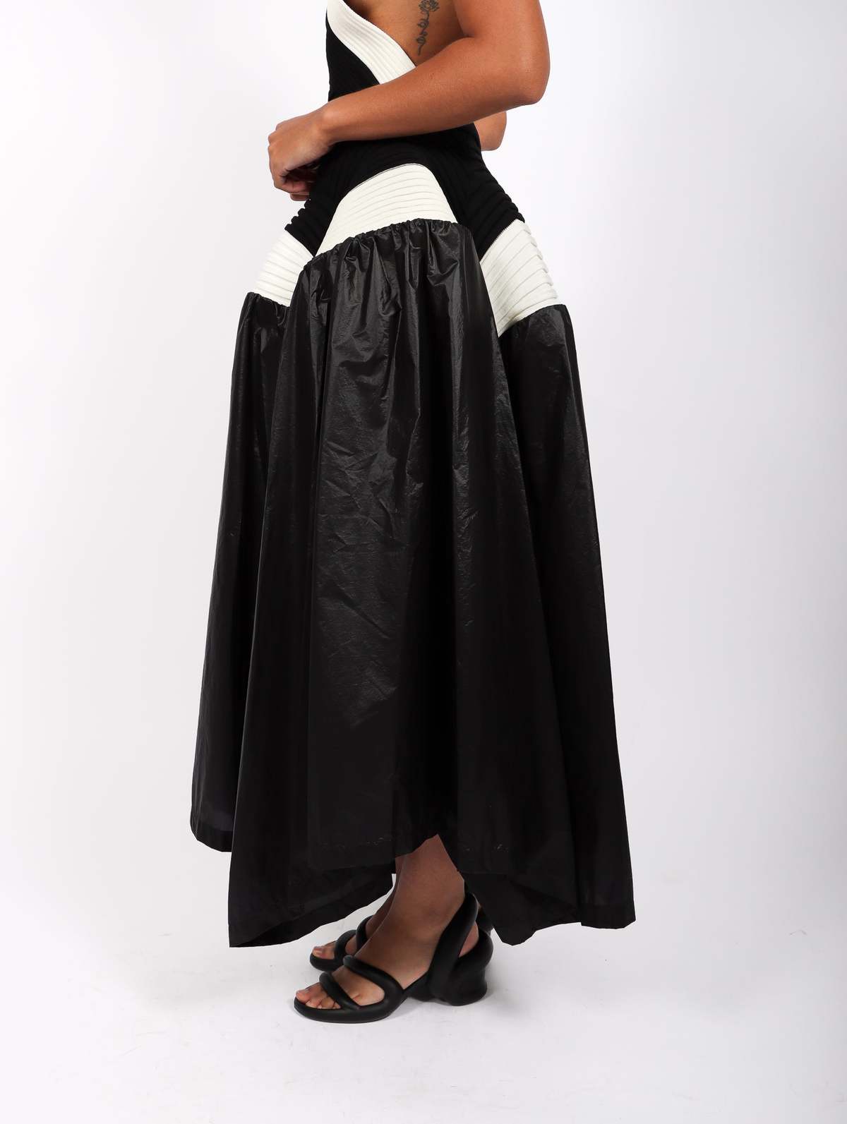 Issey Miyake Square Scheme Skirt - Black/White - Image 2 of 8