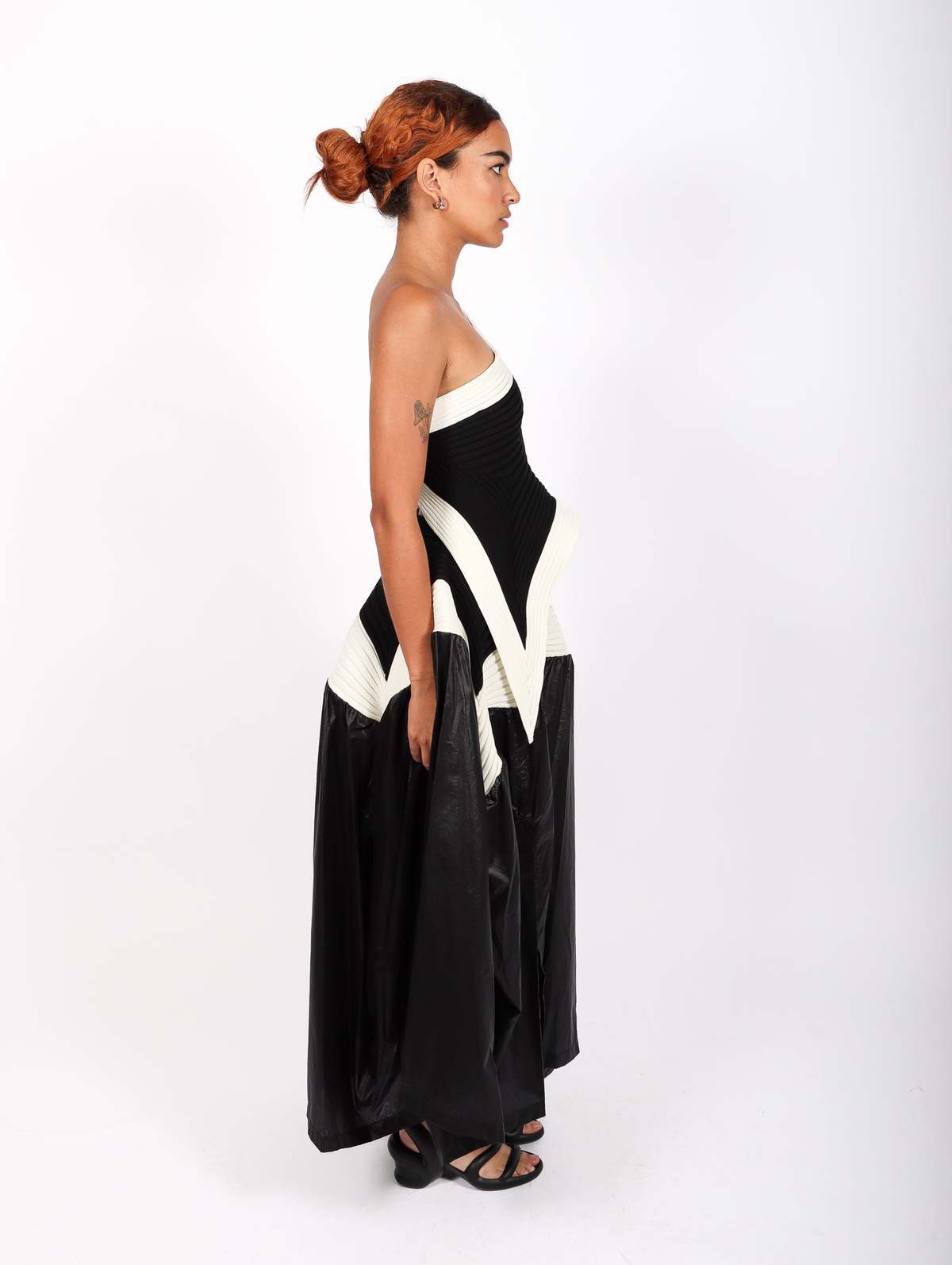 Issey Miyake Square Scheme Skirt - Black/White - Image 6 of 8