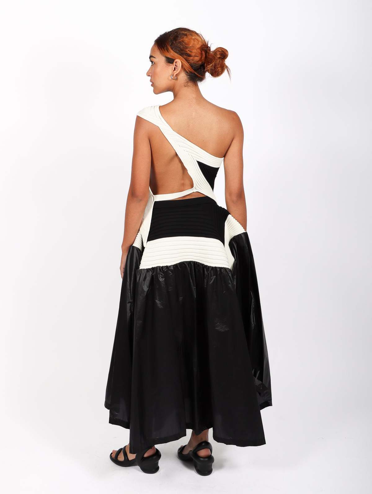 Issey Miyake Square Scheme Skirt - Black/White - Image 7 of 8