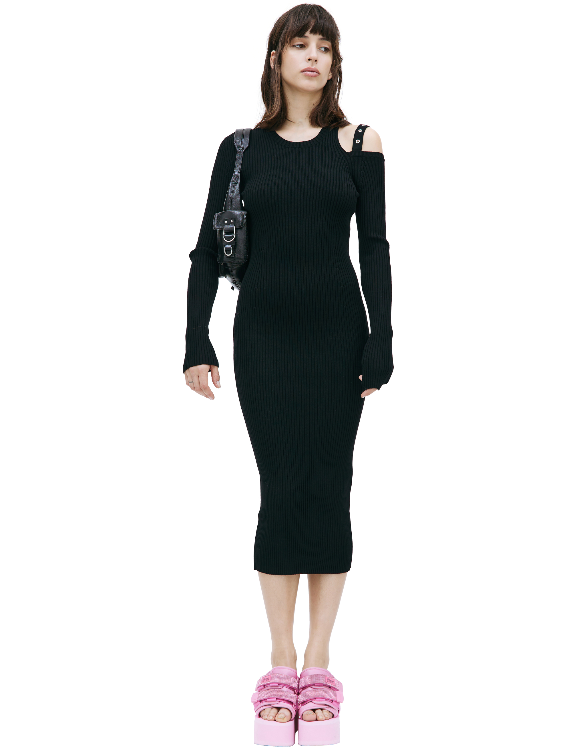 blumarine knit dress Blumarine leopard-print Knit Midi Dress | Brown