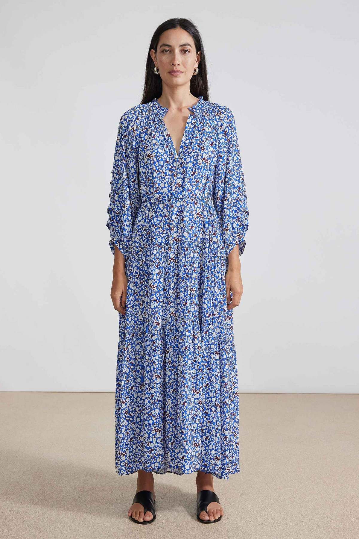 Apiece Apart Trinidad Maxi Dress - Floral Blue | Garmentory