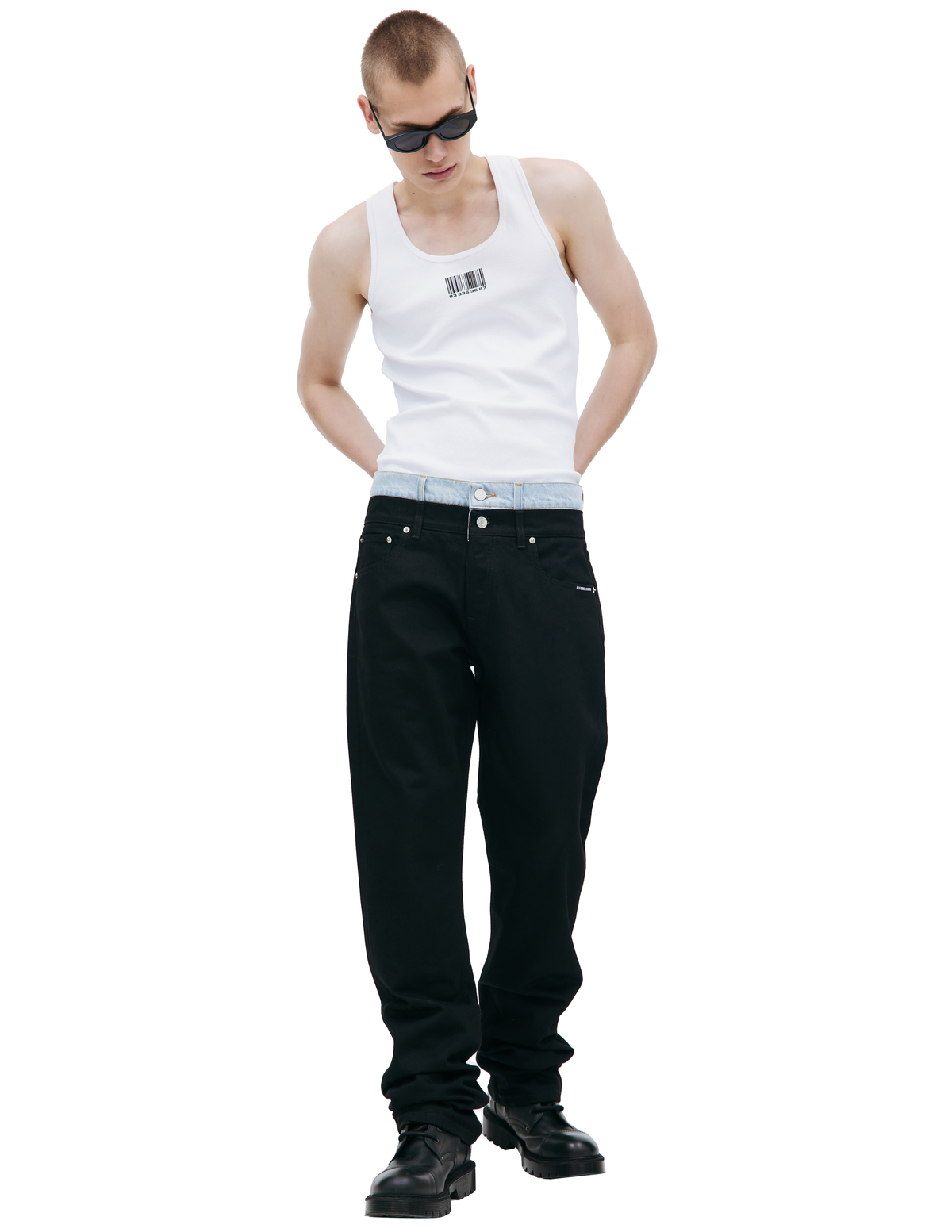 VTMNTS Double waist jeans - Black | Garmentory
