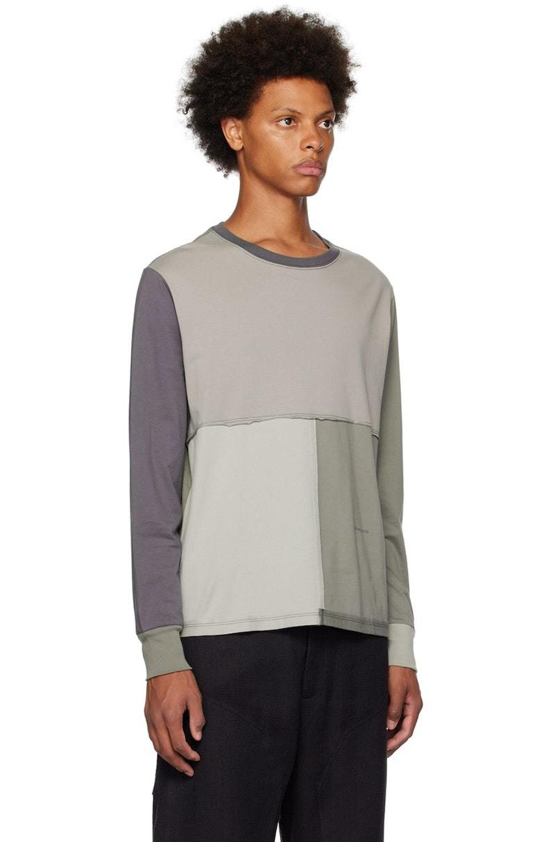 ECKHAUS LATTA Lapped Long Sleeve T-Shirt - Gray | Garmentory