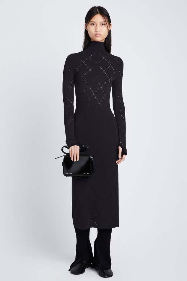 knit dress burgundy Darlina Long Sleeve Mini Dress