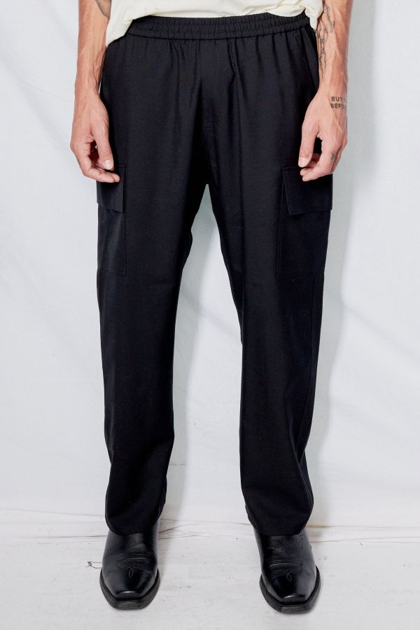Assembly Suiting Easy Cargo Pant - Black