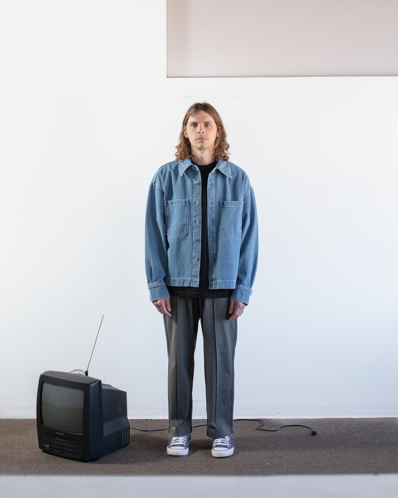 mfpen　Cut Off Denim Jacket SIZE M ユニセックス MFPEN Cut Off Denim Jacket - Light Blue | TheRoom