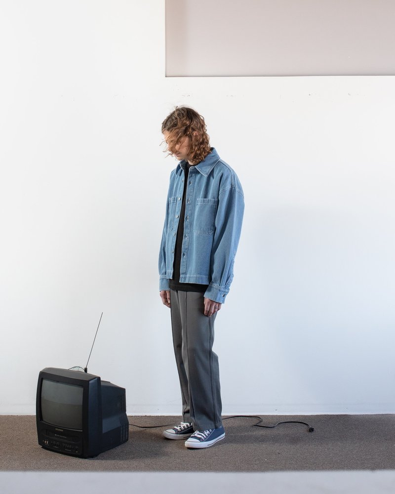 mfpen　Cut Off Denim Jacket SIZE M ユニセックス MFPEN Cut Off Denim Jacket - Light Blue | TheRoom