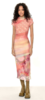 Shop Homme Femme Inc. Mesh Panel Midi Dress - Geo Blur Mix - Thumbnail 1