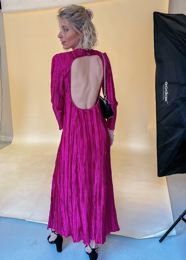 laagam pink dress Laagam Candela One-Shoulder Dress