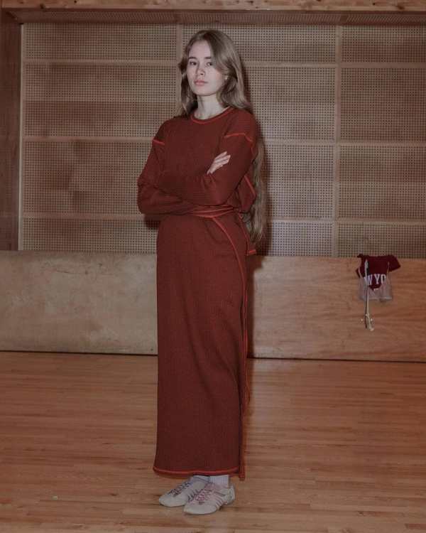 【BASERANGE】BRIG PUNICA SKIRT Baserange Brig Skirt - Punica | Garmentory