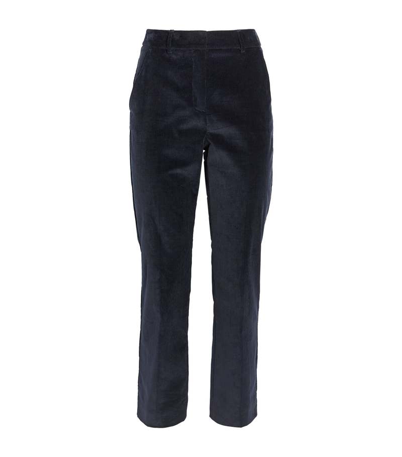 Weekend Max Mara CROPPED CORDS PANT - NAVY