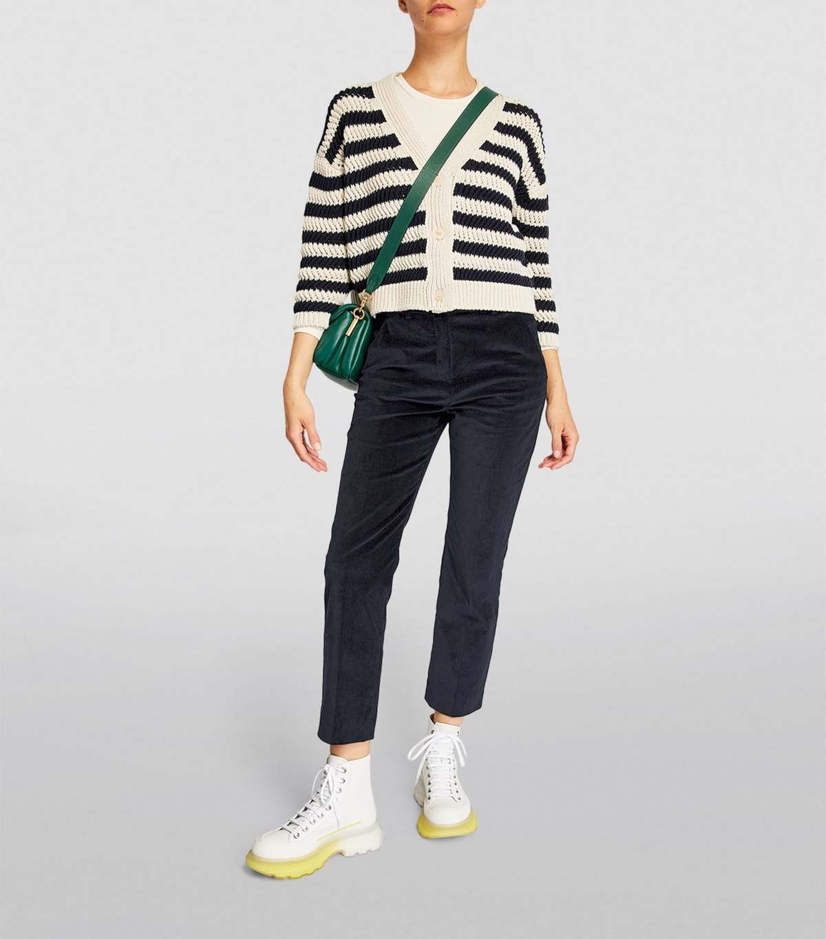Weekend Max Mara CROPPED CORDS PANT - NAVY - Image 1 of 5