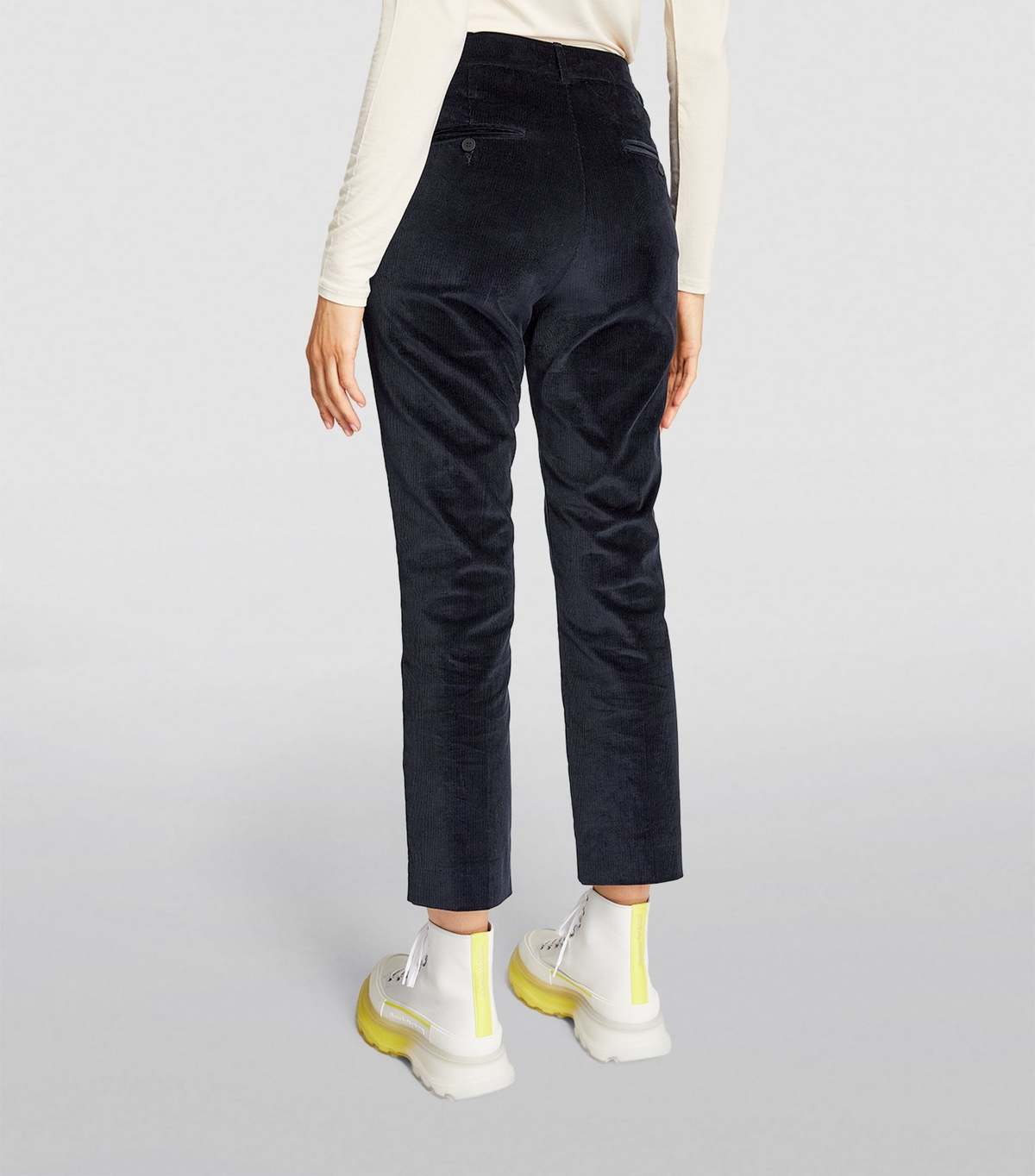 Weekend Max Mara CROPPED CORDS PANT - NAVY - Image 3 of 5