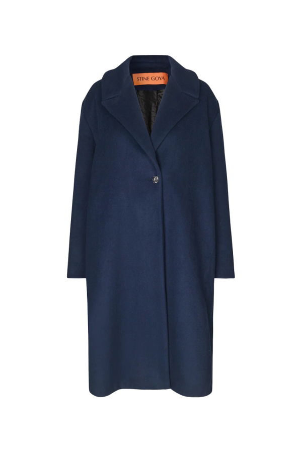 Stine Goya Kamari Coat - Berry Blue 