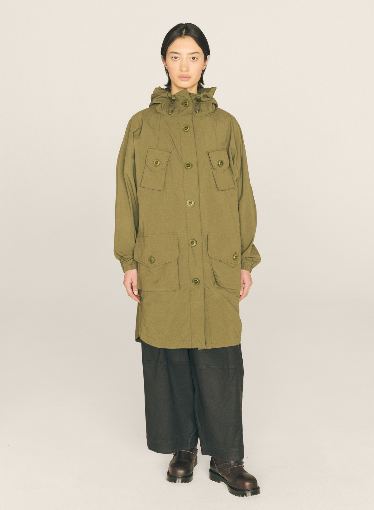 【名作美品】POLYPLOID OVERSIZE PARKA TYPE-C Polyploid Long Coat C - Black Melange | Garmentory