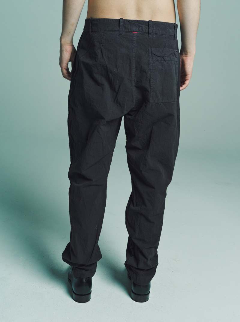 パンツ CASEY CASEY BASIC LONG PANT CASEY CASEY | BASIC PANTS SWING / BLACK ナイロンリラックス