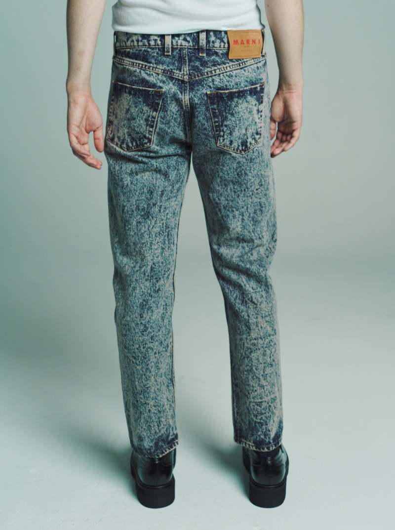 Marni Denim Pants - Pink Marble Dyed | Garmentory