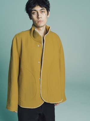 3MAN Wool Blanket Jacket - Yellow | Garmentory