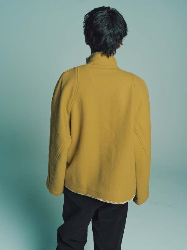 ジャケット・アウター amtssk3MAN MADE IN UK BLANKET JACKET 3MAN Wool Blanket Jacket - Yellow | Garmentory