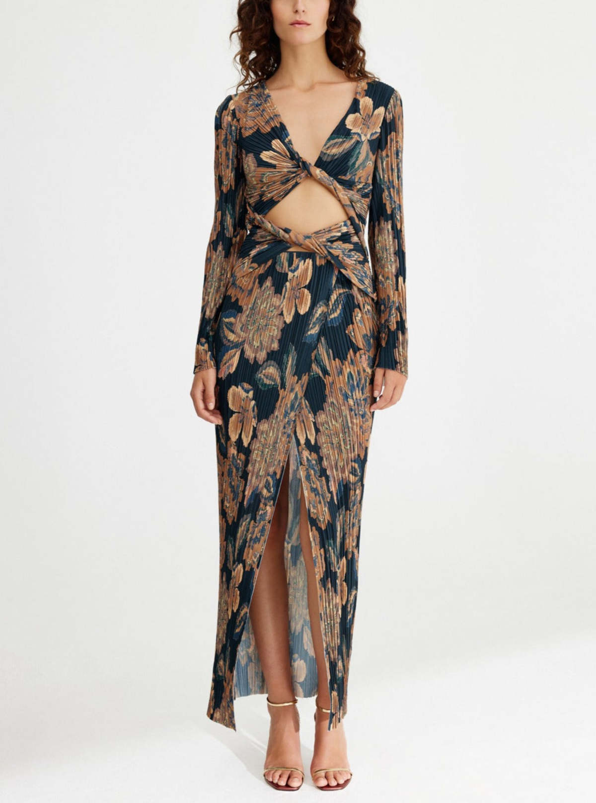 Significant Other Tapestry Lori Maxi Dress - Gold | Garmentory