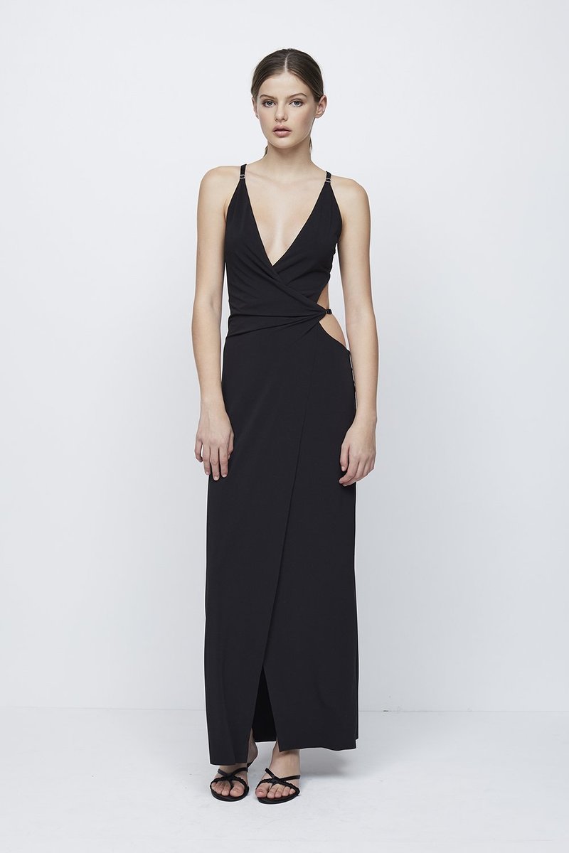 【関税込み】BEC + BRIDGE ブラック Zadie マキシワンピース Bec + Bridge Zadie Wrap Maxi Dress - Black | Garmentory