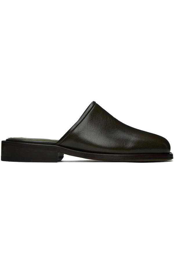 Lemaire Square Mules - Brown | Garmentory