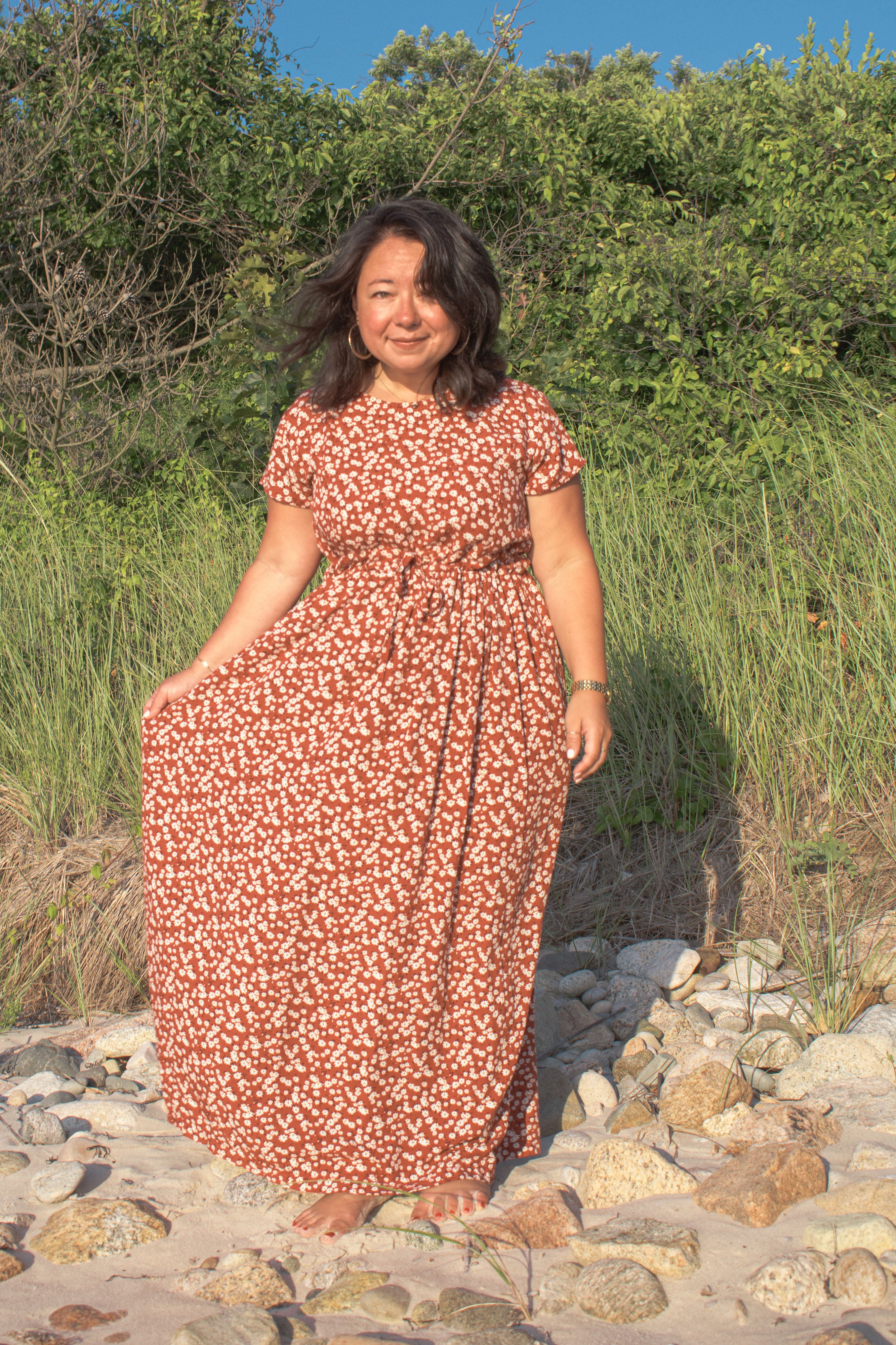 chinese dress ladies Anna-Kaci Women?s Summer Casual Floral Midi Dress V-Neck Cap Sleeves   ALILANG.COM