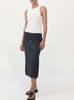 St. Agni Soft Silk Midi Skirt - Washed Black - Thumbnail 5