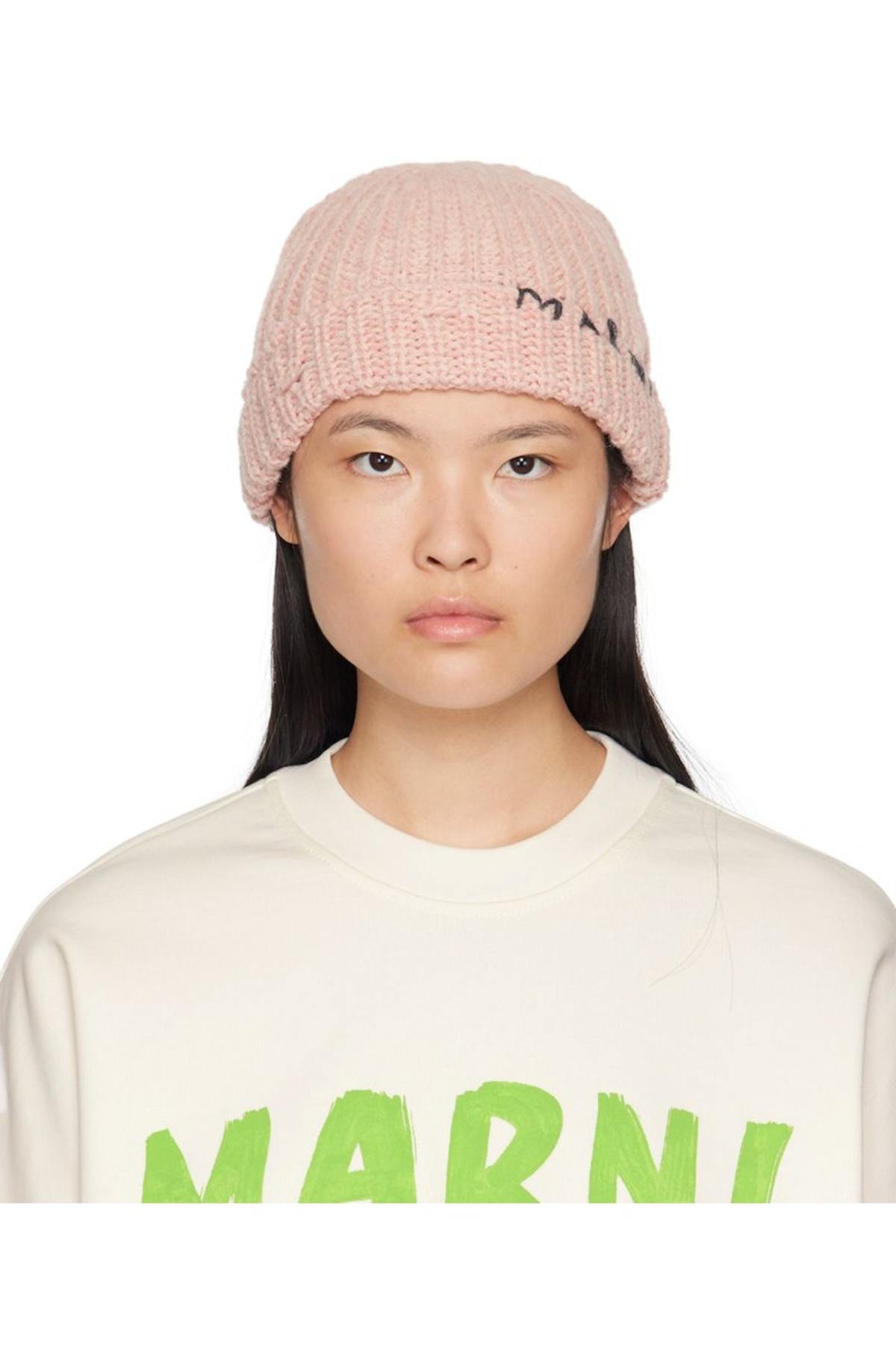 ☆韓国の人気☆【MARNI】☆Melange Graphite Wool Beanie Hat☆ ☆韓国の人気☆【MARNI】☆Melange Graphite Wool Beanie Hat