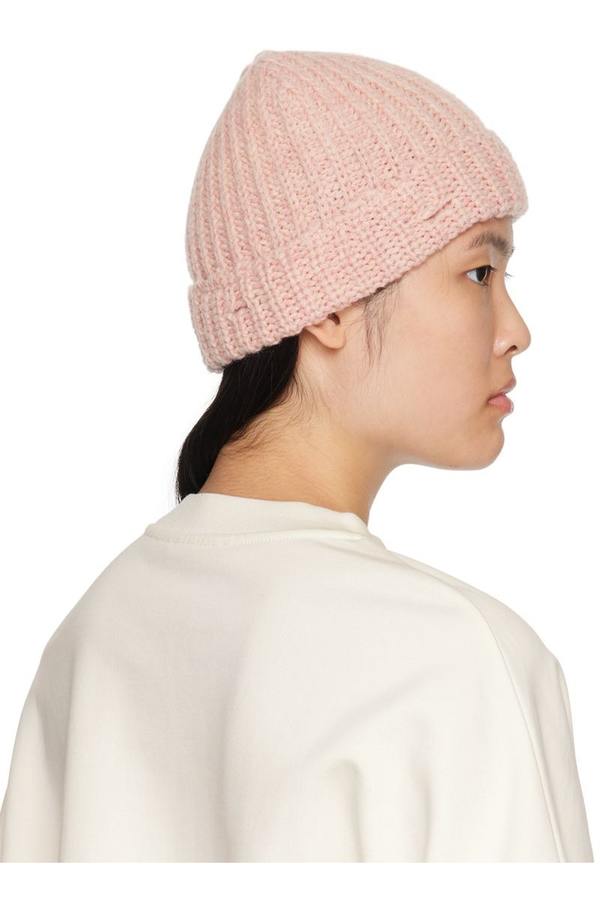 Marni Pink Hand-Stitched Logo Beanie - Quartz | Garmentory display picture 1