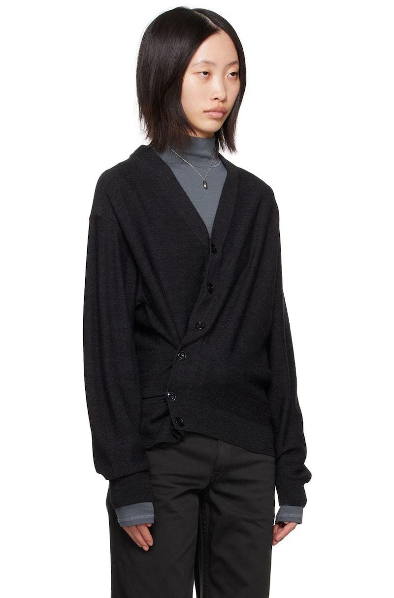 【完売品】LEMAIRE TWISTED CARDIGAN ASH BLACK Lemaire Gray Relaxed Twisted Cardigan - Anthracite | Garmentory