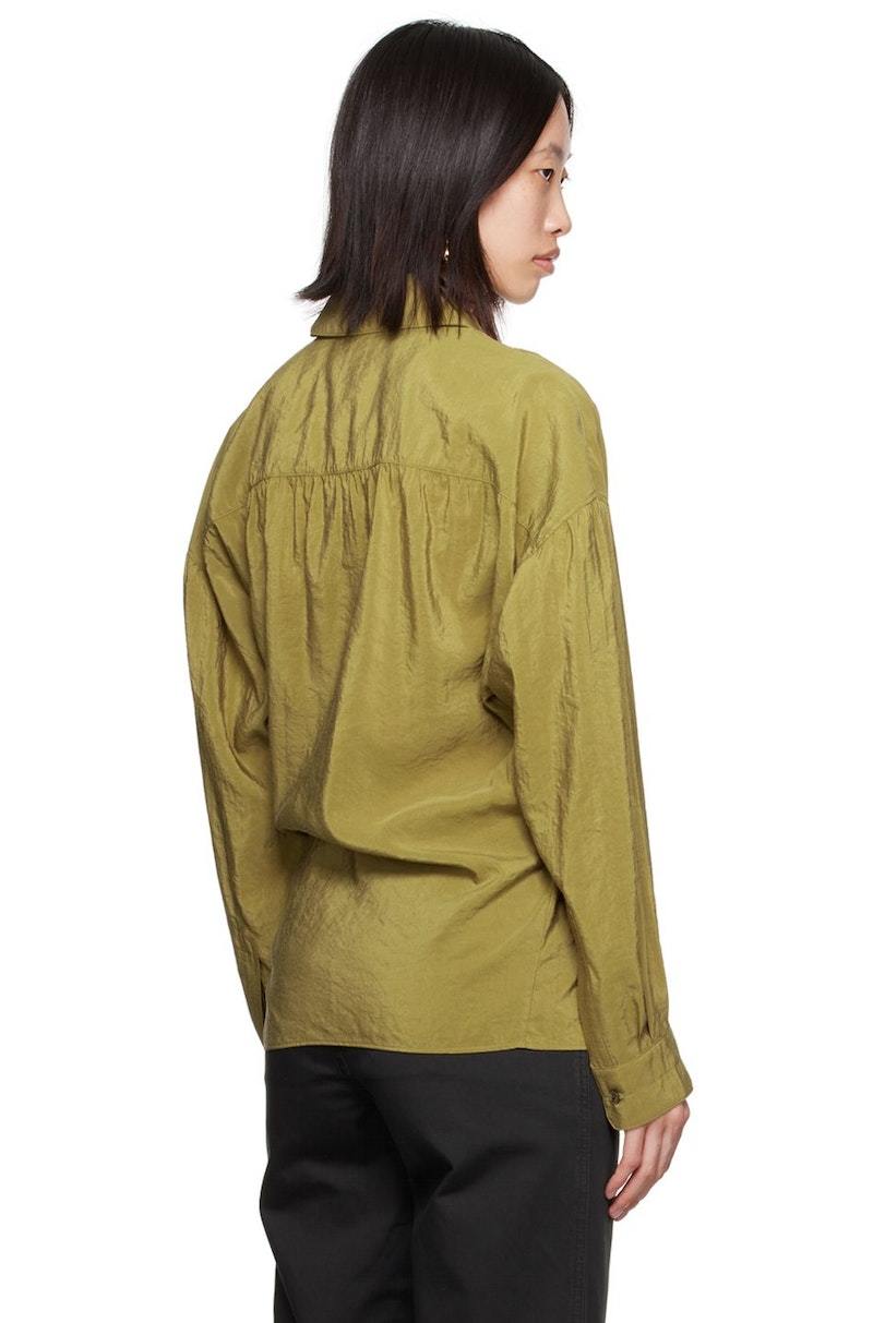LEMAIRE / ルメール Twisted Shirt ライトグリーン S Lemaire Green Straight Collar Twisted Shirt - Pistachio | Garmentory