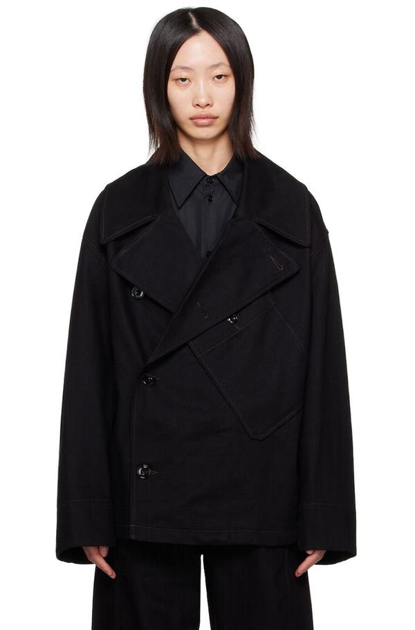 Lemaire Dispatch Denim Jacket - Black | Garmentory
