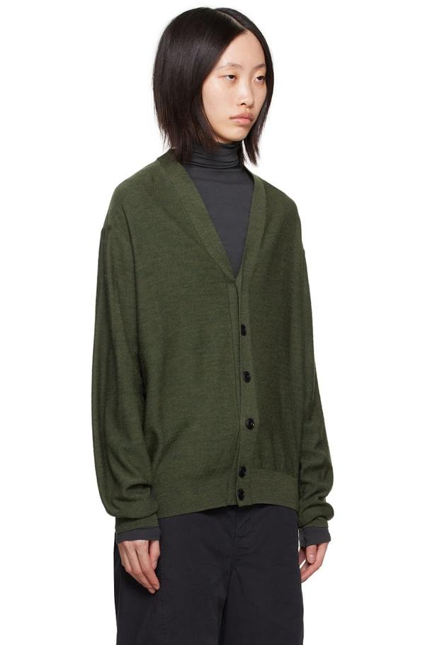Lemaire Relaxed Twisted Cardigan - Green | Garmentory