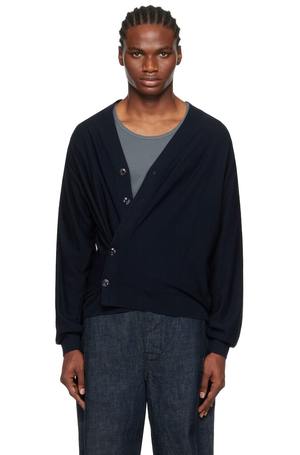 Lemaire Twisted Cardigan - Navy | Garmentory