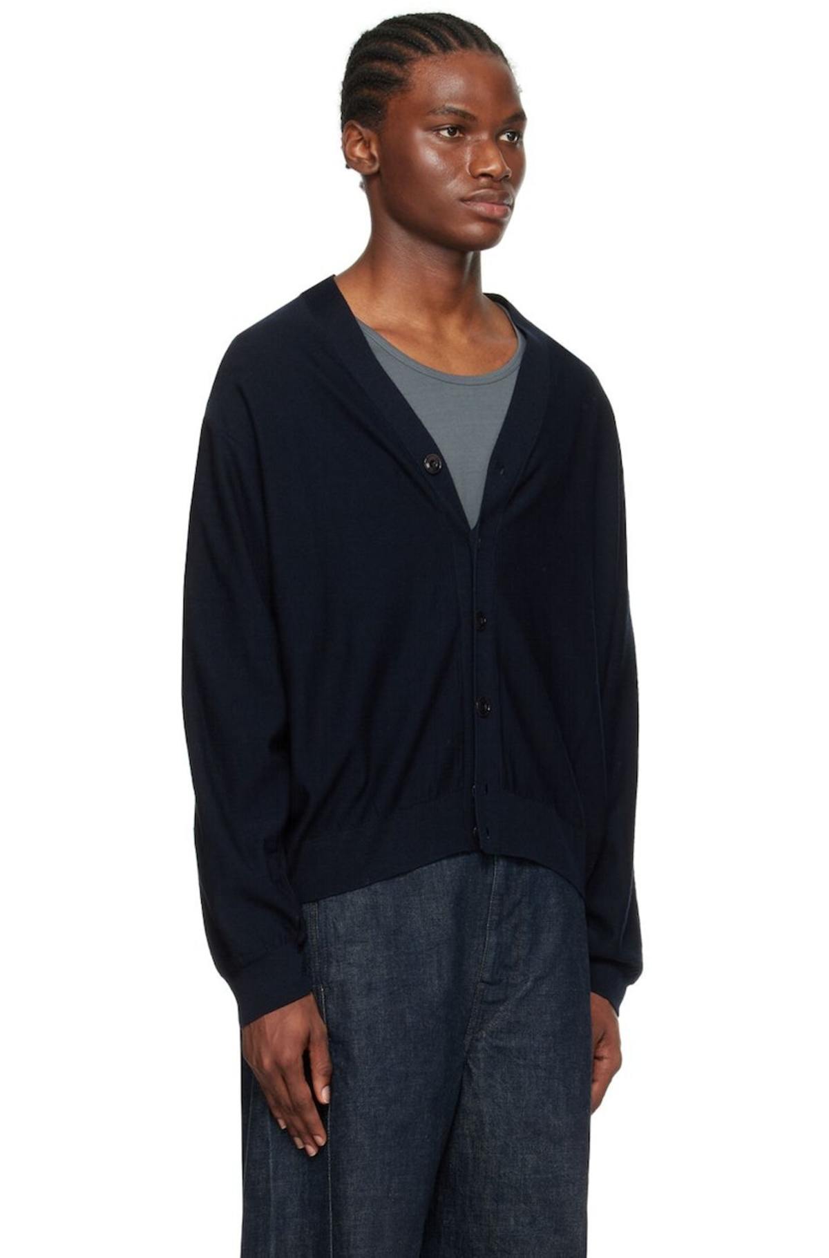 Lemaire Twisted Cardigan - Navy | Garmentory