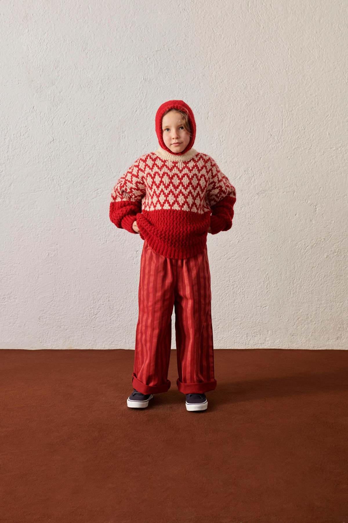 Kids Weekend House Kids Stripes Kid's Pants - Maroon - Image 1 of 5