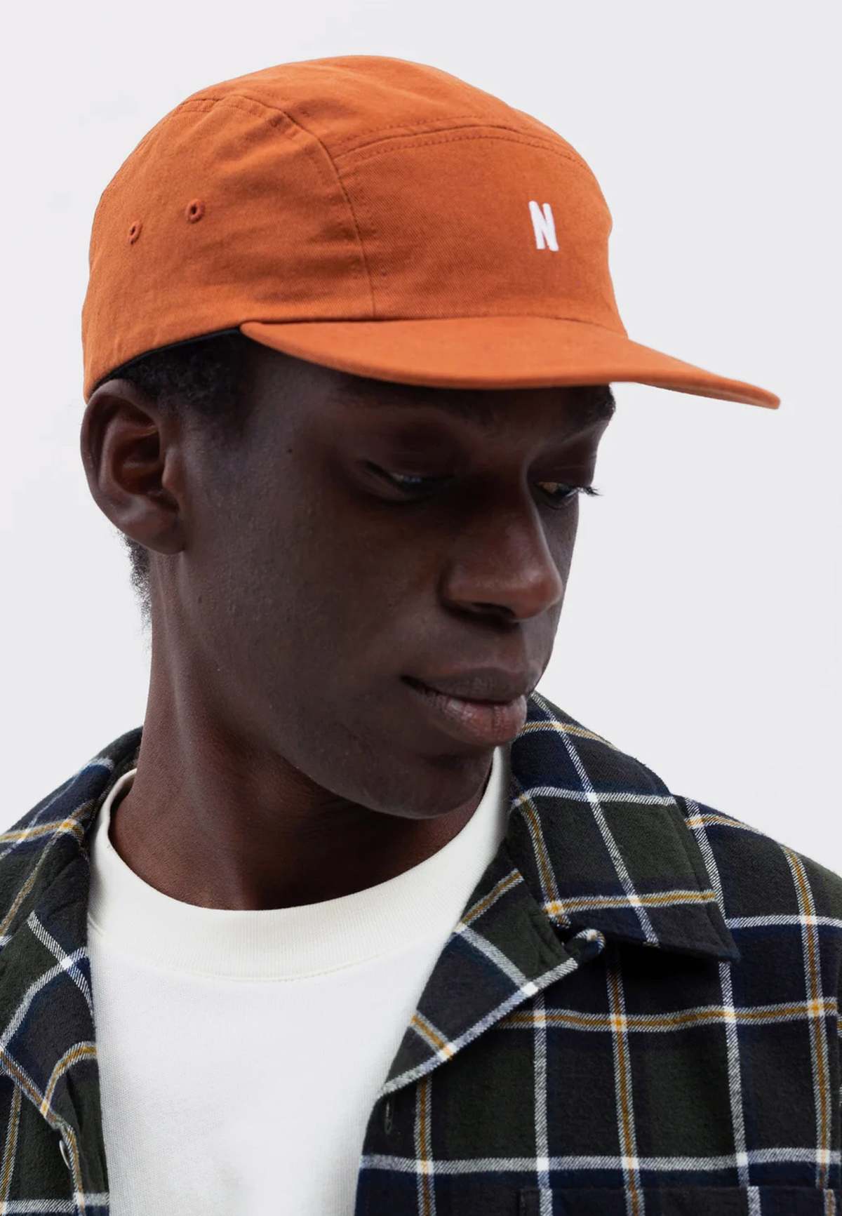 Norse Projects Twill 5 Panel Cap - Rust Brown | Garmentory