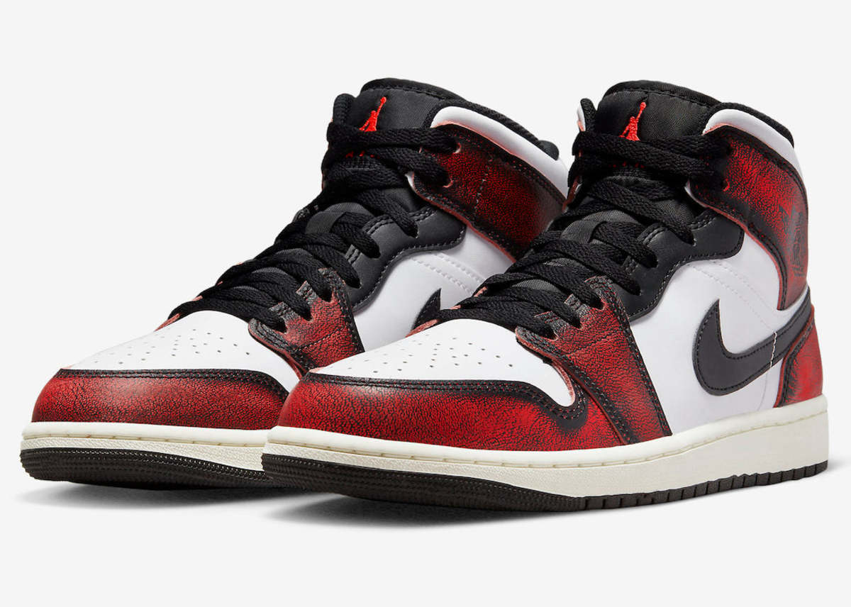 Nike Air Jordan 1 Mid Wear Away Chicago Shoes - Black  display picture 2