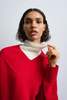 Cordera Cashmere Ribbed Neck Sweater - Red - Thumbnail 2