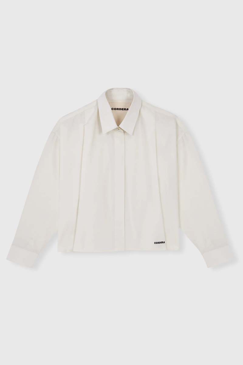 Cordera Front Pleats Shirt - White | Garmentory