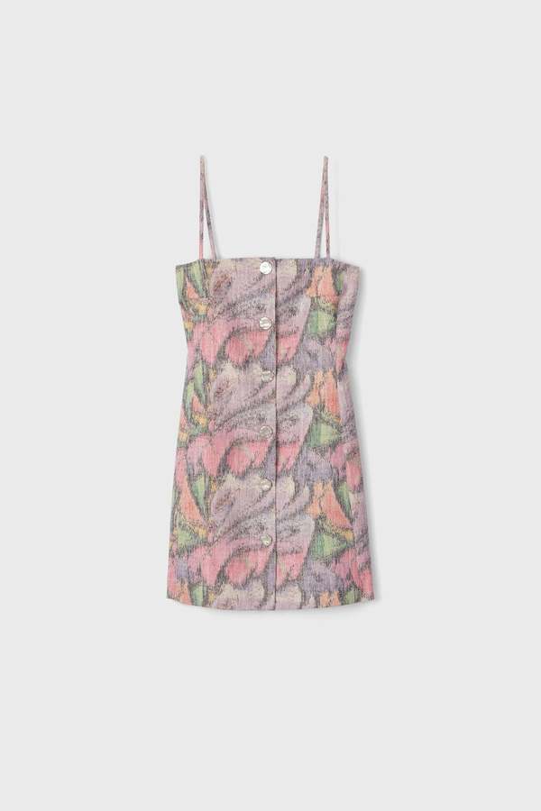 strapless open back dress PASTEL COLORBLOCK MAXI DRESS 1 SHOULDER SLEEVE