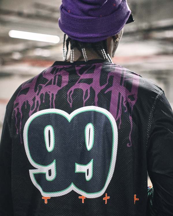 ◆KSUBI◆Ksubi X A$AP TyY Moto Jersey XA$AP TyY モトジャージ Ksubi A$AP TyY Moto Jersey - Black/Purple | Garmentory