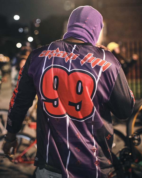 Ksubi A$AP TyY Moto Jersey - Black/Purple | Garmentory
