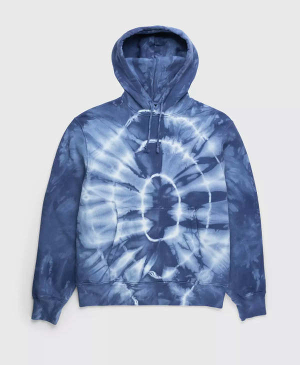 Stüssy x Dries Van Noten Tie Dye Logo Hoodie - Blue | Garmentory