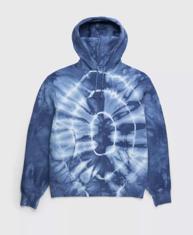 Stüssy x Dries Van Noten Tie Dye Logo Hoodie - Blue | Garmentory