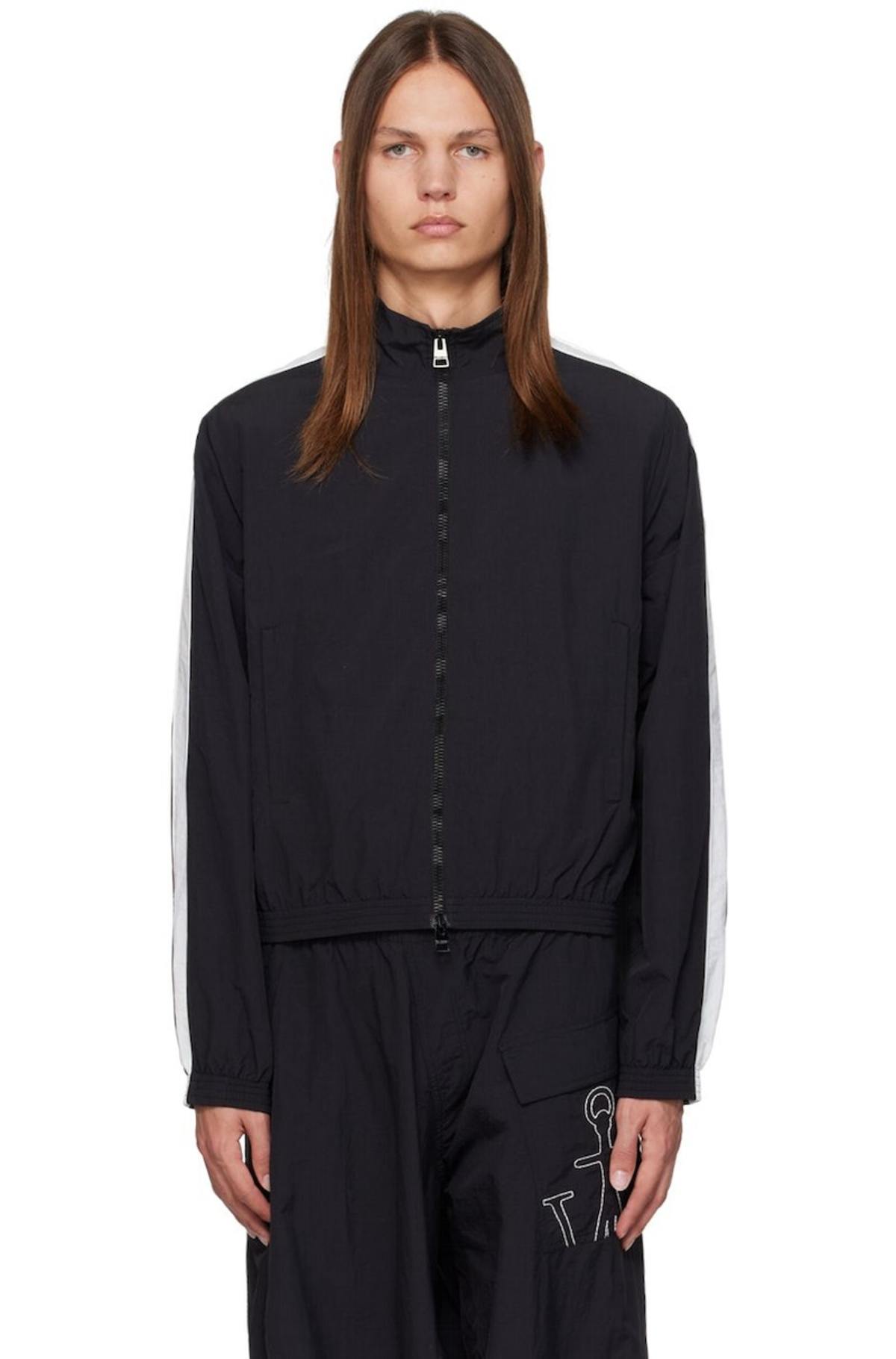 JW ANDERSON Striped Track Jacket - Black | Garmentory
