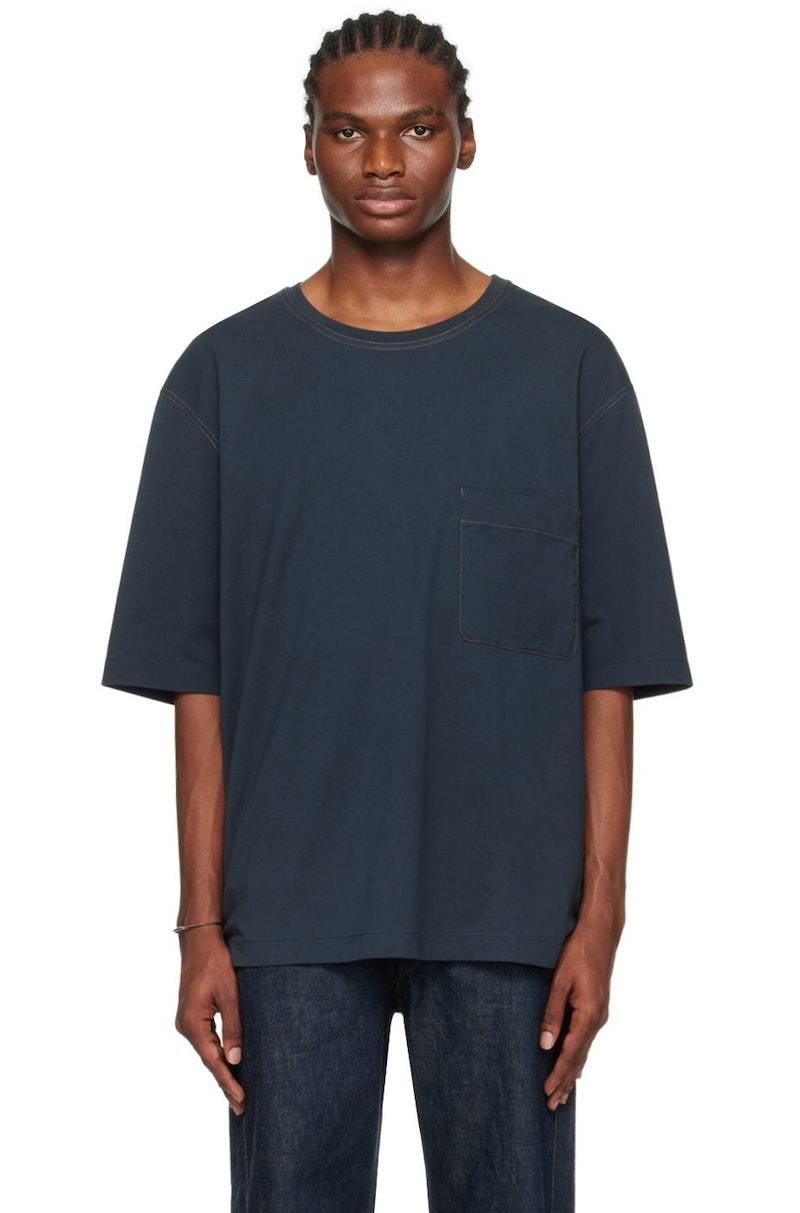 Lemaire Patch Pocket T-Shirt - Navy | Garmentory